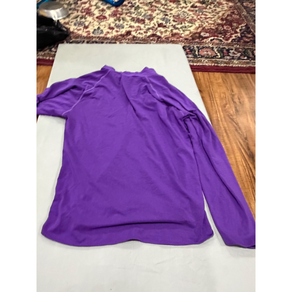 Gorpcore Mens Hind Quarter-Zip Mock Neck Base Layer Large Purple